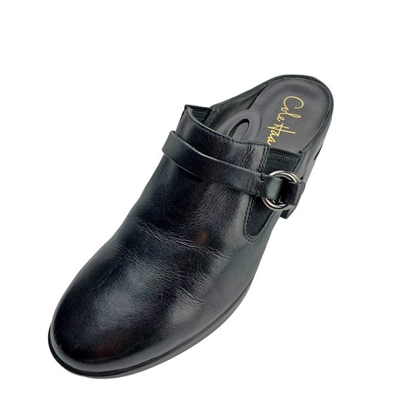 COLE HAAN Shelly D32475 Leather Buckle Mule Clogs‎ - Picture 6 of 13